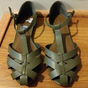 Green sandals
